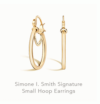 Simone I. Smith Signature Small Hoop Earrings