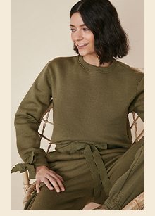 Bow Detail Utility Sweat