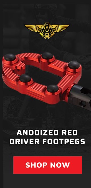 Anodized Red Driver Footpegs