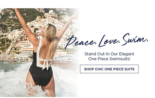 Peace. Love. Swim. - Shop Chic One Piece Suits
