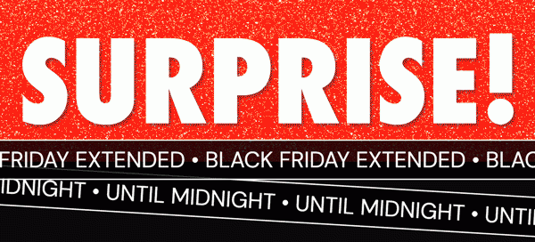 SURPRISE! Black Friday Extended