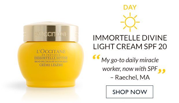 Immortelle Divine Light Cream SPF 20. SHOP NOW.