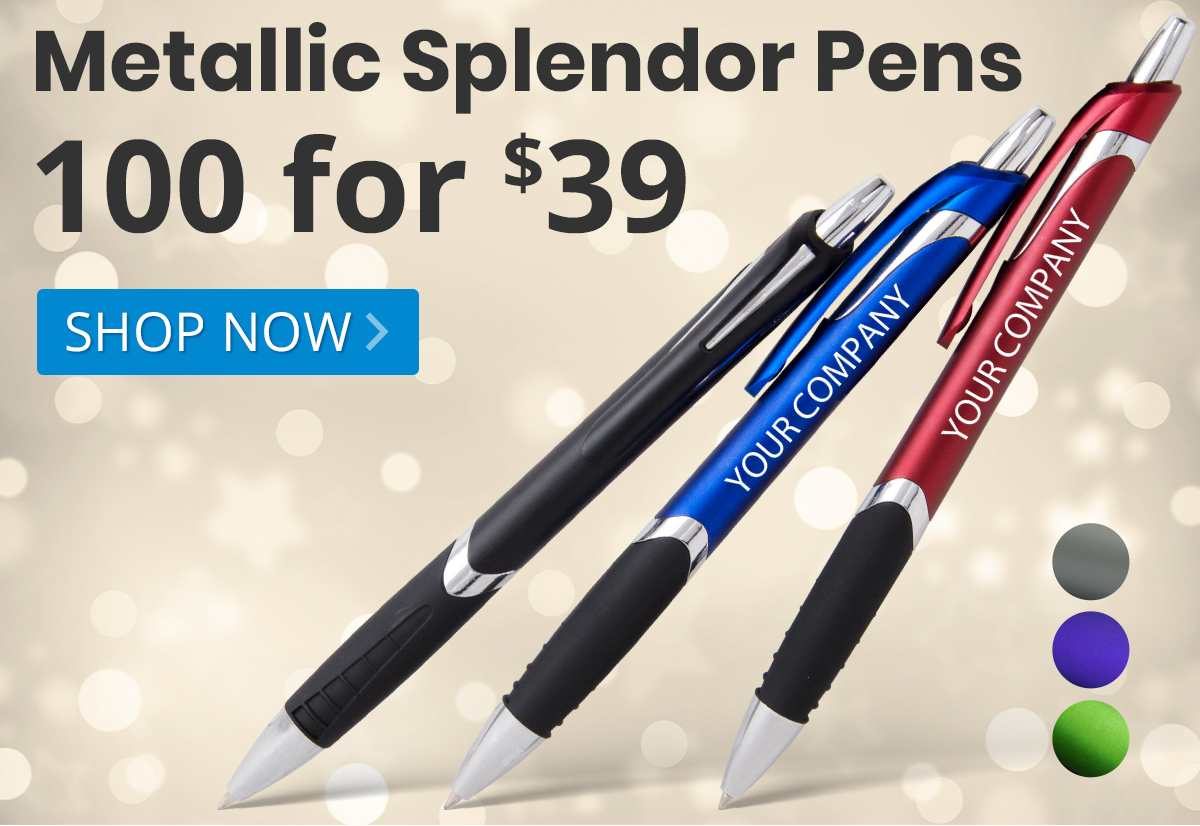 100 Metallic Splendor Pens for only $39!