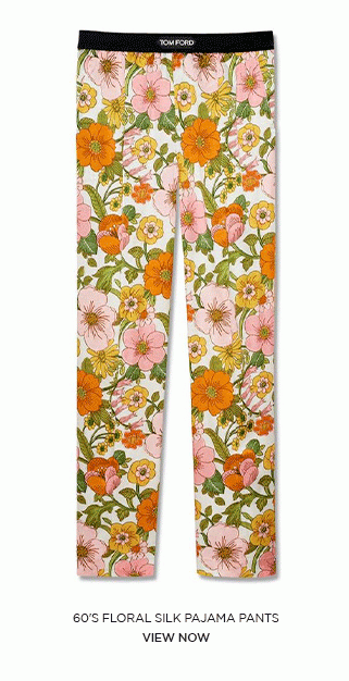 60'S FLORAL SILK PAJAMA PANTS. VIEW NOW.