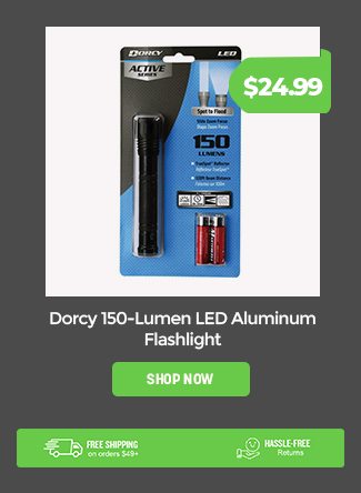  NEW Dorcy 150-Lumen LED Aluminum Flashlight