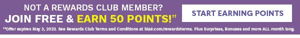 NOT A REWARDS CLUB MEMBER? JOIN FREE & EARN 50 POINTS! START EARNING POINTS