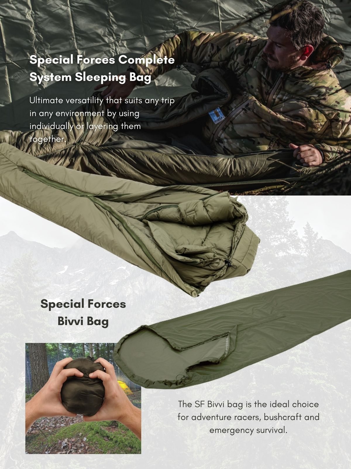 Complete System Sleeping Bag