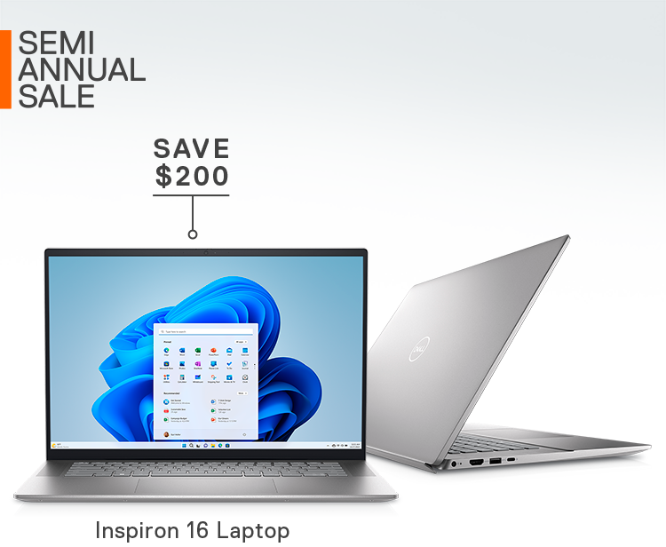 SEMI ANNUAL SALE | Inspiron 16 Laptop | Save: $200