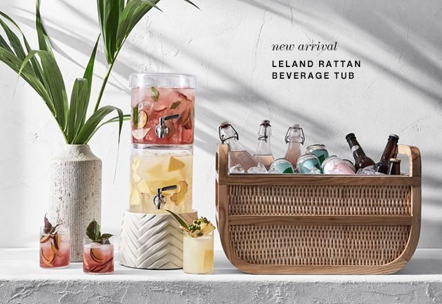 Leland rattan beverage tub