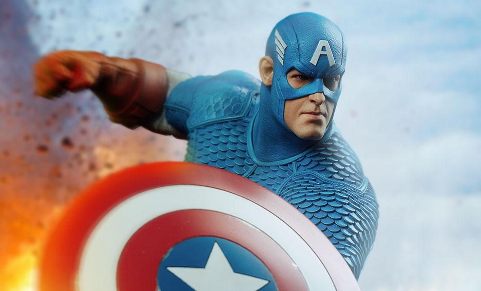 $40 OFF & FREE Global Shipping! Captain America Statue - Avengers Assemble