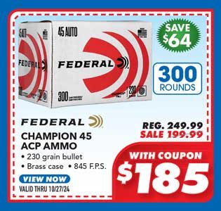 Federal Champion 45 ACP 300 Rounds