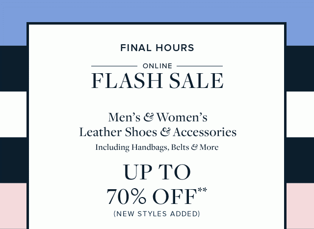 FINAL HOURS | ONLINE FLASH SALE