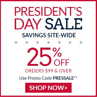 President's Day Sale-25% Off