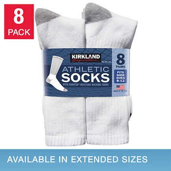 Kirkland Signature Men's Athletic Sock 8-Pair