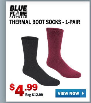 BLUE FLAME THERMAL BOOT SOCKS - 1-PAIR