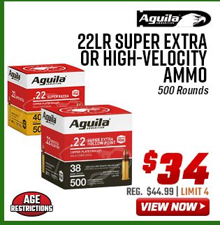 Aguila 22LR Super Extra or High-Velocity Ammo