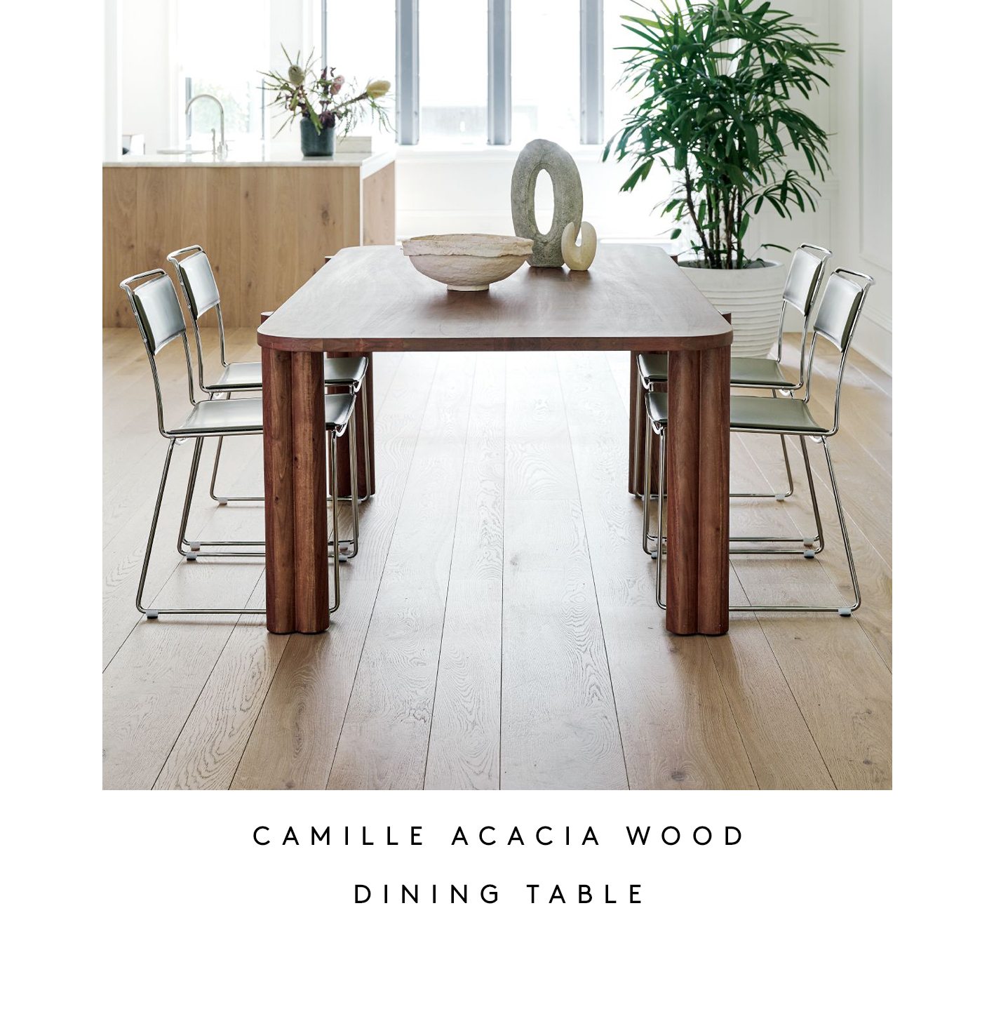 camille acacia wood dining table