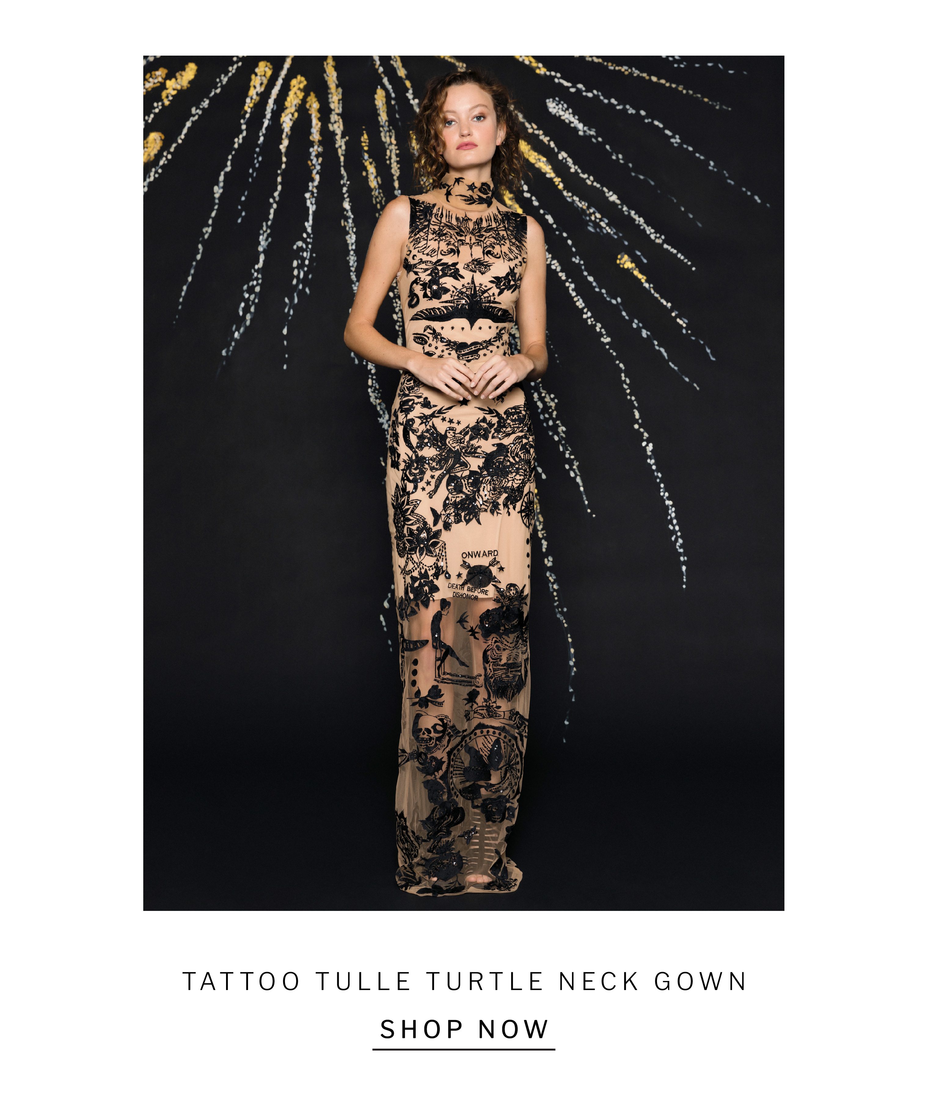 Shop The Tattoo Turtleneck Gown