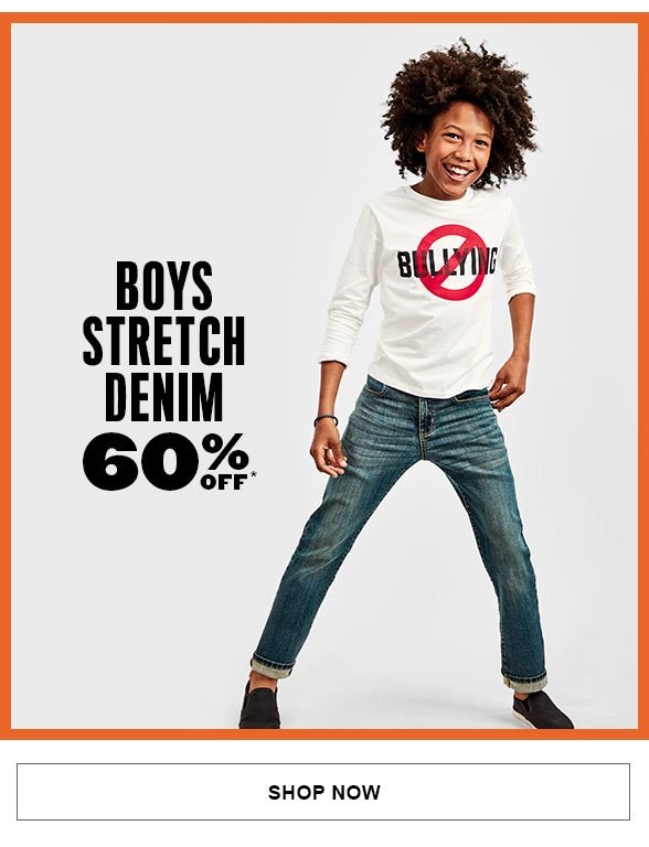 Boys Stretch Denim 60% Off