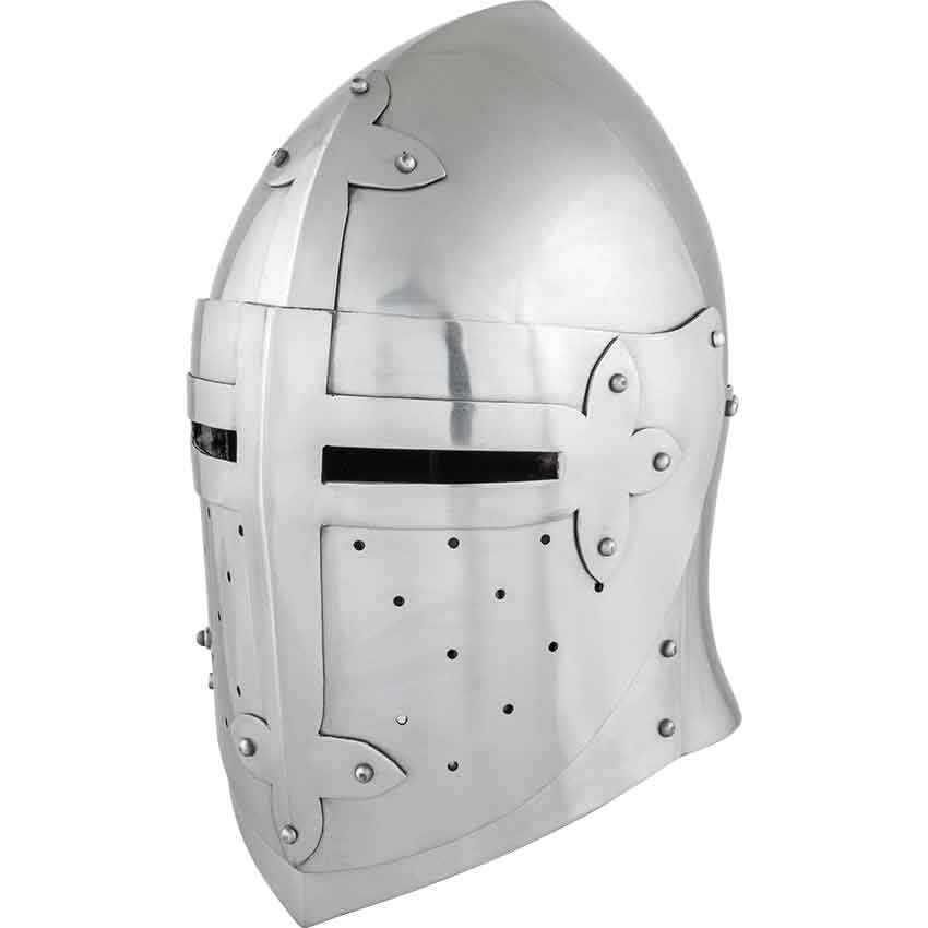 Image of Knights Medieval Steel Helmet - 16 Gauge