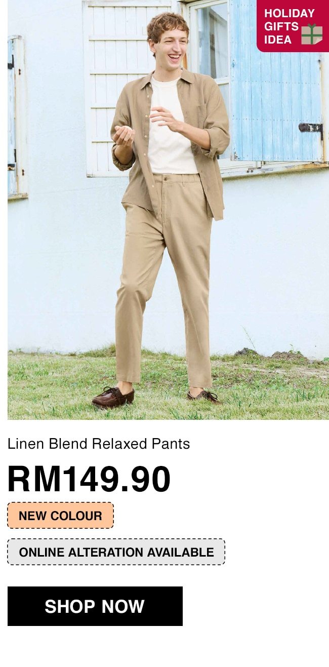 Linen Blend Relaxed Pants