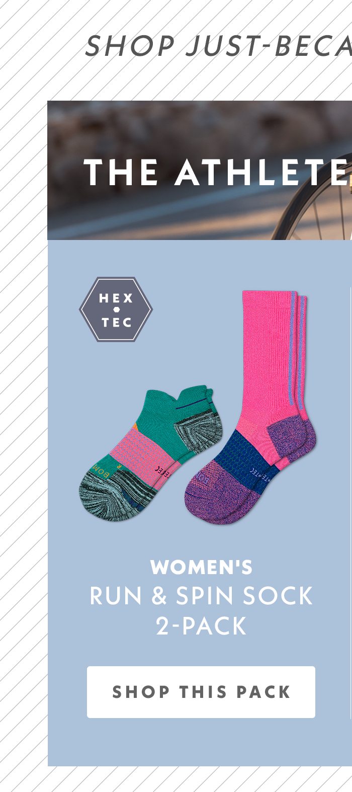 Shop Just-Because Gifts For... | The Athlete | Hex Tec | Women's Run & Spin Sock 2-Pack | Shop This Pack