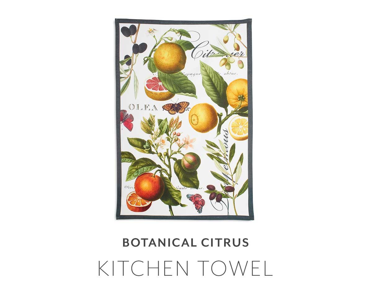 Botanical Citrus Kitchen Towel