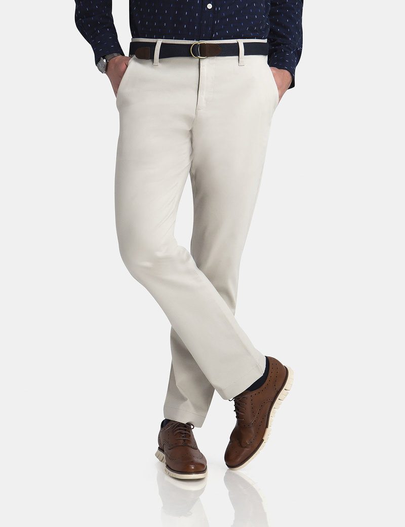 STRETCH SLIM STRAIGHT CHINO PANTS