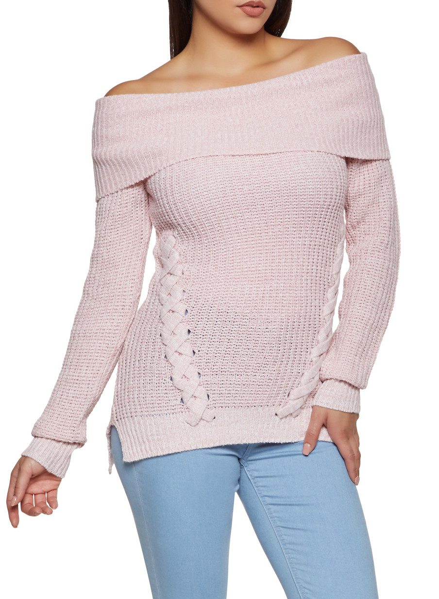 Marled Off the Shoulder Sweater