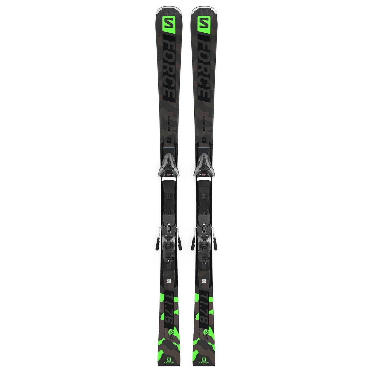 Salomon Ski Set E S/force Ti.76 + Z12 Gw Skis - Black/green