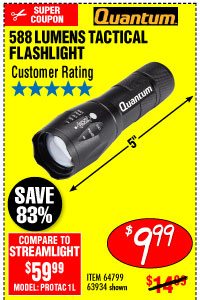 588 Lumen Tactical Flashlight