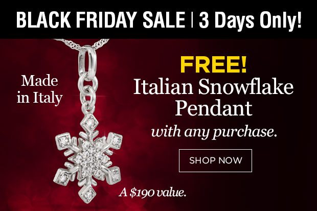 Free Italian Snowflake Pendant