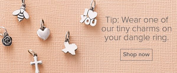 Tip: Wear one of our tiny charms on your dangle ring. Shop now