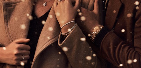 Happy couple during the holidays