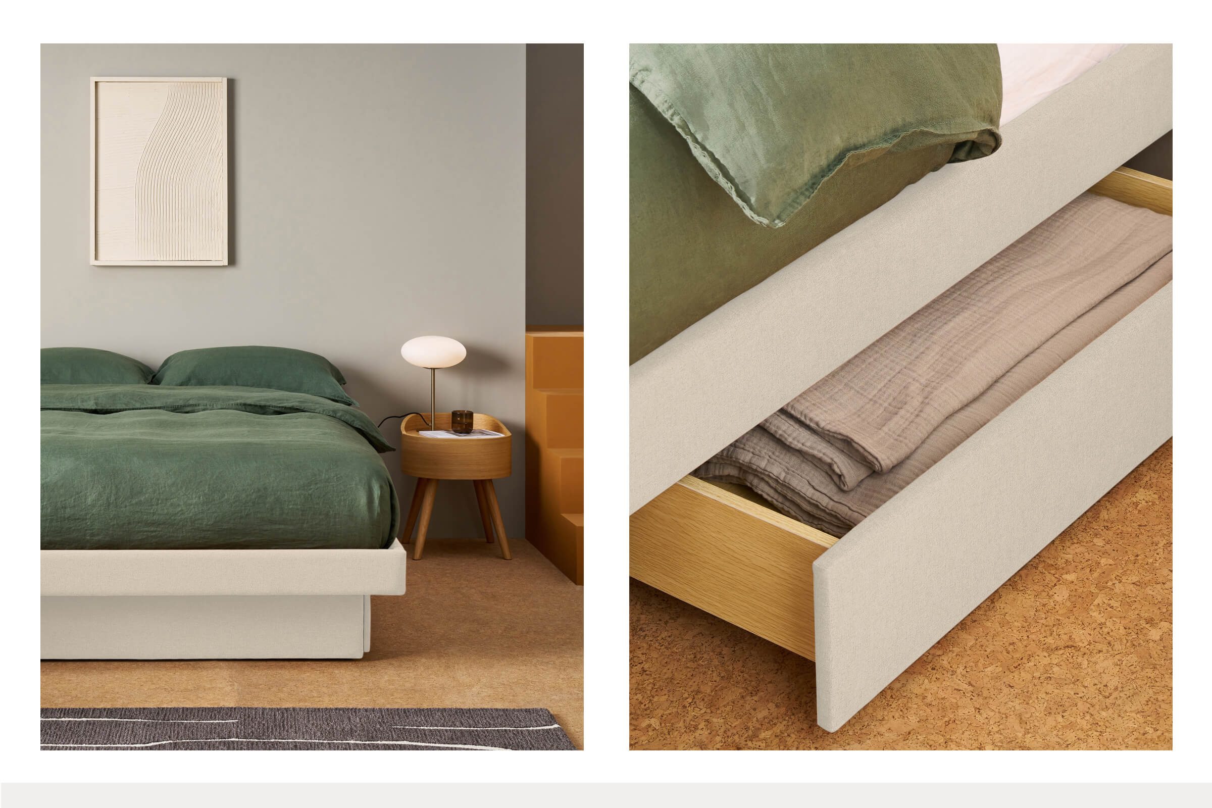 Shop Robyn Platform Bed Oatmeal