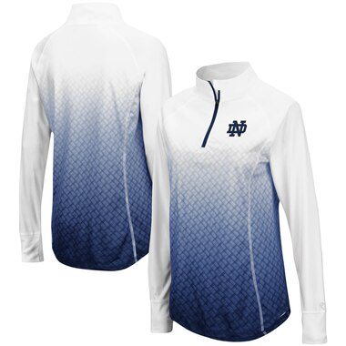 Colosseum Notre Dame Fighting Irish Women's Navy Magic Ombre Quarter-Zip Raglan Jacket