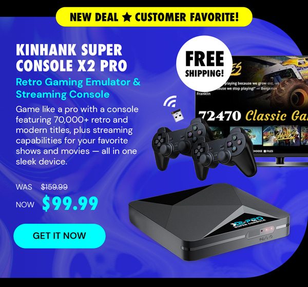 Kinhank Super Console X2 Pro Retro Gaming Emulator & Streaming Console