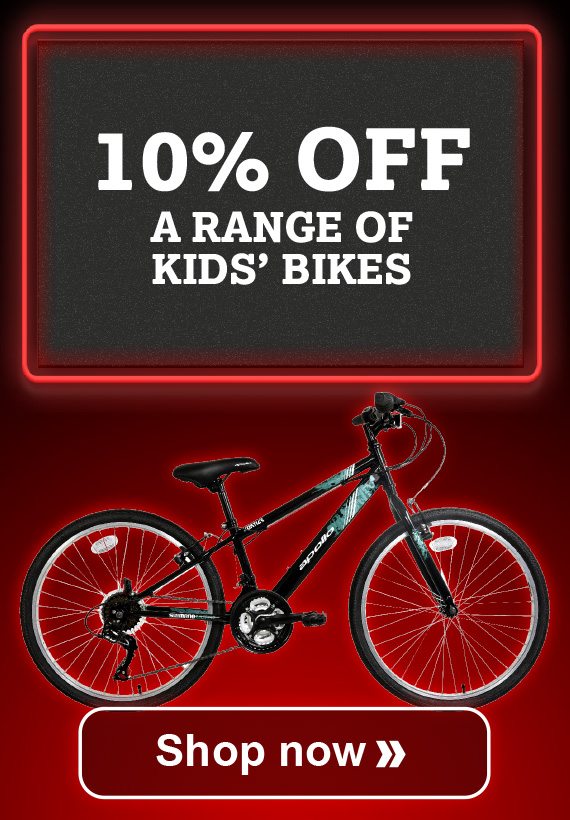 10% OFF A RANGE OF KIDS BIKES