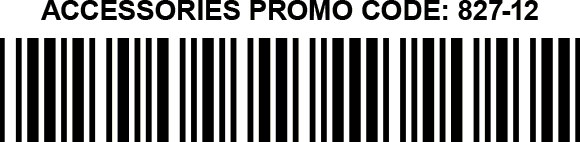 ACCESSORIES PROMO CODE: 827-12