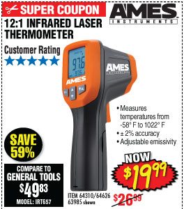 View 12:1 Infrared Laser Thermometer