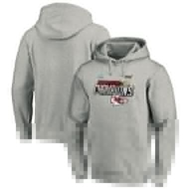Kansas City Chiefs NFL Pro Line by Fanatics Branded Super Bowl LIV Champions Trophy Collection Locker Room Pullover Hoodie - Heather Gray