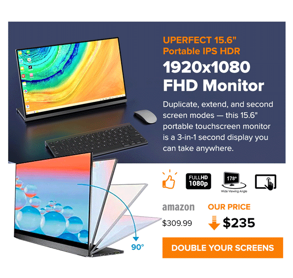 UPERFECT Portable Monitor | Double Your Screens