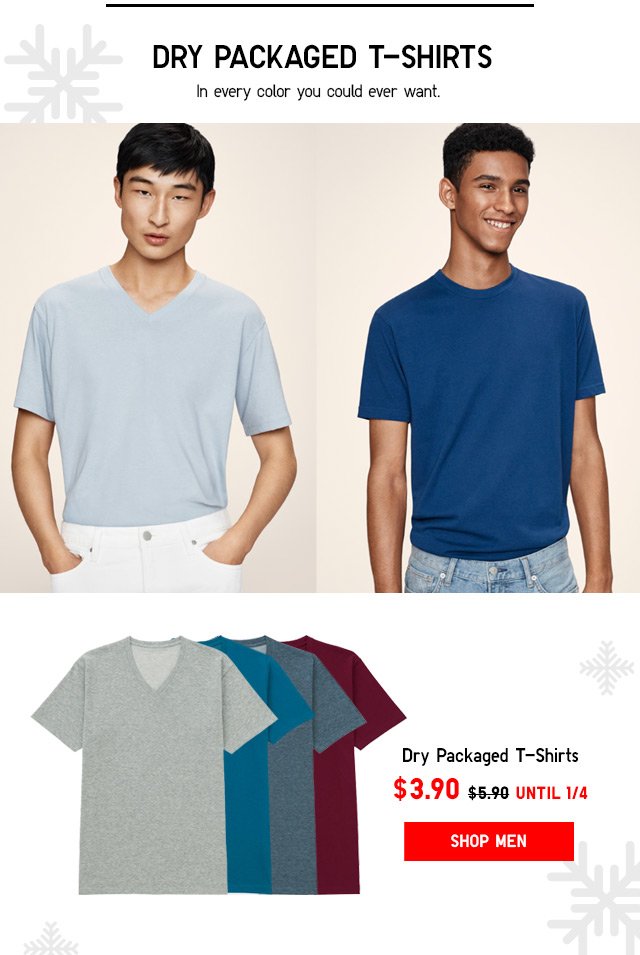 Men's Dry Packaged T-Shirts - NOW $3.90