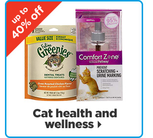 Up to 40% off cat health and wellness >