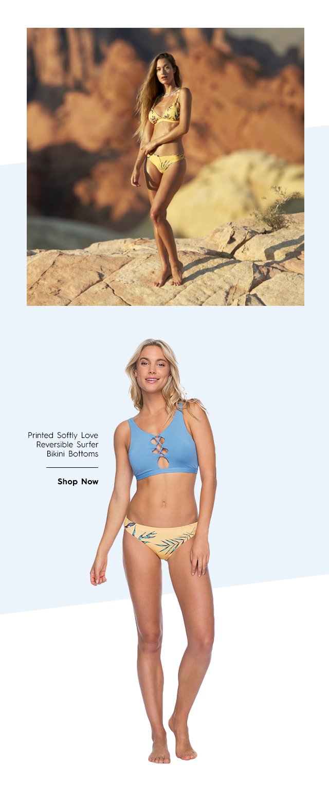 Product 3 - Printed Softly Love Reversible Surfer Bikini Bottoms