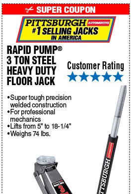  3 ton Steel Heavy Duty Floor Jack with Rapid Pump®