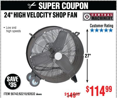 View 24 in. High Velocity Shop Fan