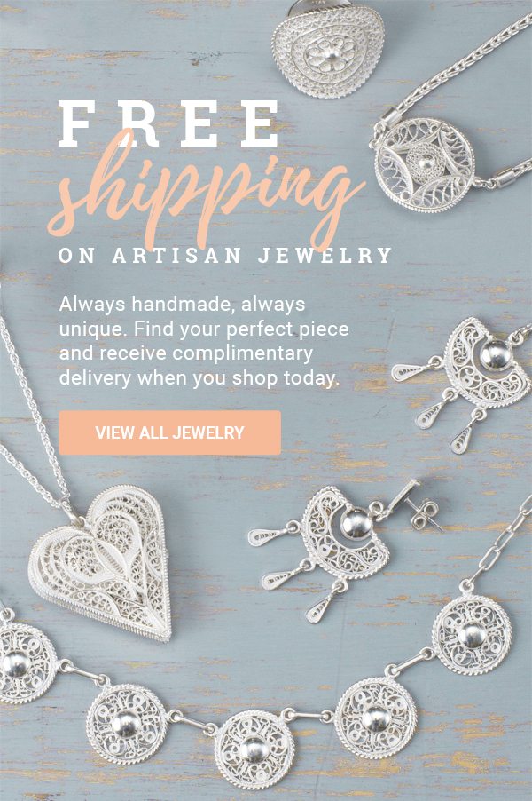 FREE SHIPPING | ON ARTISAN JEWELRY | Always handmade, always unique. Find your perfect piece and receive complimentary delivery when you shop today. | VIEW ALL JEWELRY