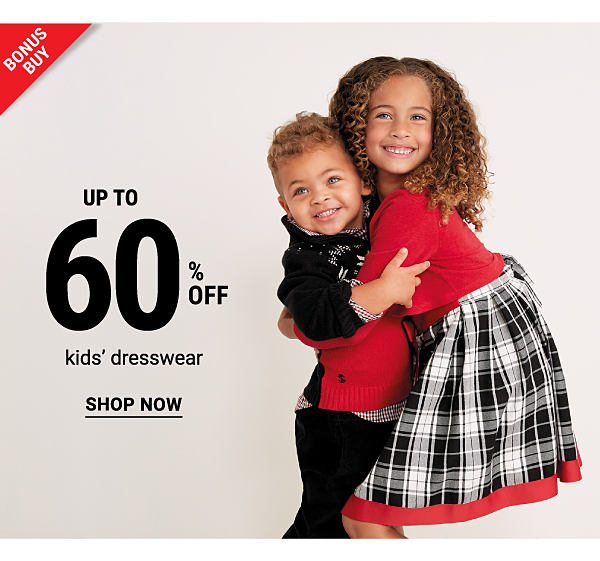 Bonus Buy! Up to 60% off Kids' Dresswear - Shop Now