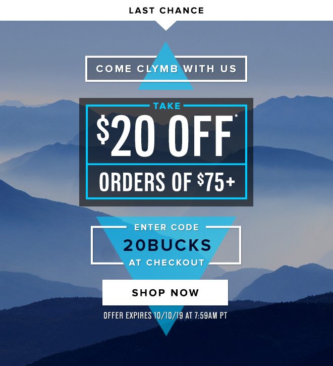 Take $20 Off Orders of $75+* // Use Code: 20BUCKS - Shop Now